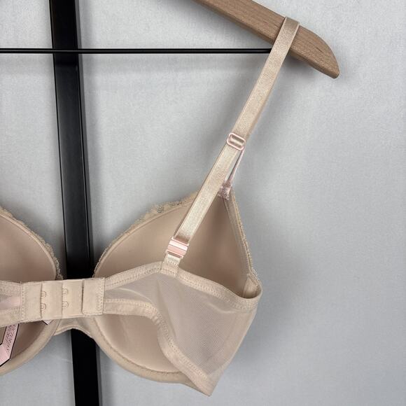 NEW Victoria's Secret Very Sexy Lace Demi Bra 32DD Lightly Lined Underwire Beige - Picture 5 of 10